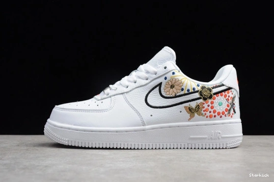 FLOWERS YEAR AJ8298-100 AIR LNY FORCE 1 NEW QS WOMENS NIKE 07 WHITE LUNAR 1206